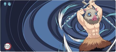 Demon Slayer Kimetsu No Yaiba Tanjiro Gaming Mouse Pad, Computer Mouse Mat, Flat Stitched Edge, Non-Slip Rubber Base, Gamers & Office Use - Officially Licensed in Saudi Arabia