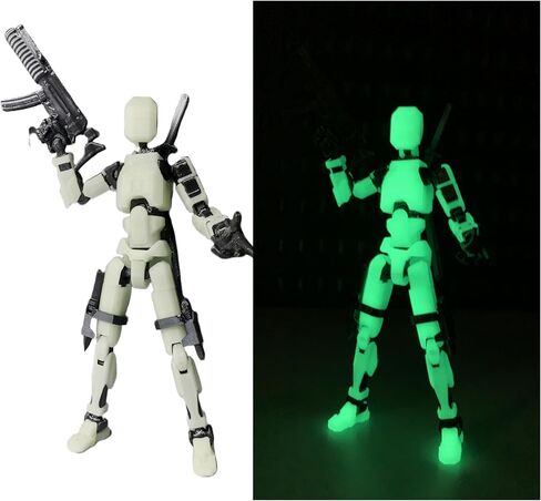 Pre-Assembly 3Pack 3D Printed 5.54'' Stick 13 Action Figure, Multi-Jointed Luck13, Articulated T13 Desktop Decoration, Abundant Accessories, Best Birthday Festival Gift in Saudi Arabia