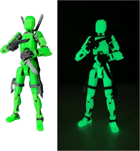 Pre-Assembly 3Pack 3D Printed 5.54'' Stick 13 Action Figure, Multi-Jointed Luck13, Articulated T13 Desktop Decoration, Abundant Accessories, Best Birthday Festival Gift in Saudi Arabia