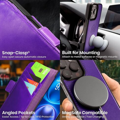 Dreem Real Leather Magnetic Detachable Wallet Case for iPhone 17 Pro in Saudi Arabia