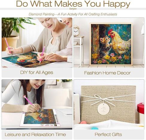 Sanjee Diamond Painting Kits for Adults Beginners, Dog Diamond Art Kits, 5D DIY Round Full Drill Diamond Art Painting for Home Wall Decoration Gift, 12x12 Inch in Saudi Arabia