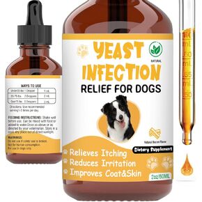 Natural Yeast Infection Treatment for Dogs,Supports Healthy Itch Relief,Inflammation Relief,Allergy Relief & More,Dog Ear Infection Treatment,Itch Relief for Dogs,Ear Infection Treatment for Dog in Kuwait