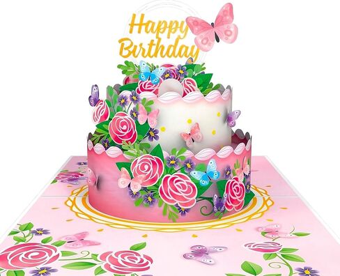4BO Pop Up Mothers Day Cards, Cherry Blossom 3D Flower, Birthday Cards Pop Up for Women, Wife, Mom, Grandma, Cherry Tree, Bicycle Love, Anniversary Pop Up Card in Saudi Arabia
