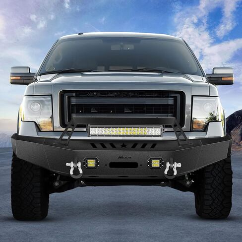 Nilight الخلفية الخطوة المصد لعام 2005 2006 2007 2008 2009 2010 2011 2012 2013 2014 2015 Toyota Tacoma Pickup Pickup Truck Solded Black Solid Steel Off-Road 18W Rings D-Rings in Kuwait
