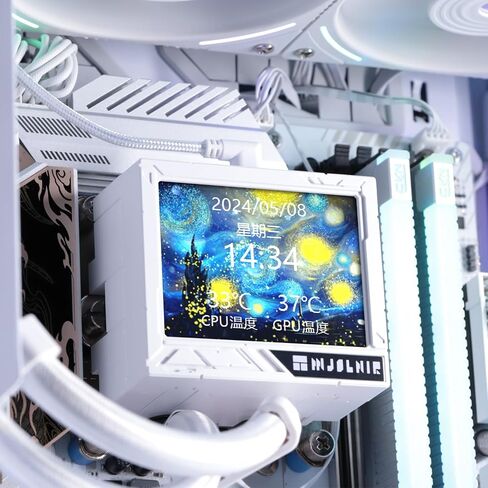 Thermalright Mjolnir Vision 360 ARGB Black CPU Water Cooler,3 PWM Fans Water Cooling System with 2000PRM,for AM4/AM5&Intel LGA1851/1700, Magnetic Detachable LCD Screen with 320 * 240 Resolution in Kuwait