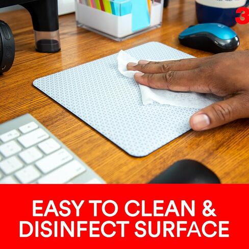 3M Precise Mouse Pad with Repositionable Adhesive Backing, Battery Saving Design, 8.5 x 7 Inch (MP200PS) in Saudi Arabia