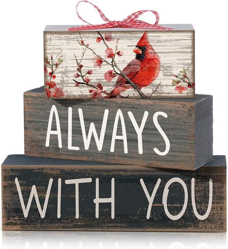 4 Pcs Bible Verse Wooden Sign Inspirational Christian Table Decor Cardinal Bird Rustic Farmhouse Trust Block Sign Gifts for Pastor Christian Mother Day Decor(White,Pray) in Saudi Arabia