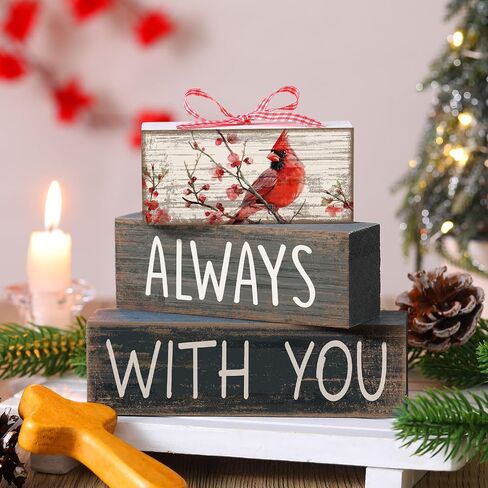 4 Pcs Bible Verse Wooden Sign Inspirational Christian Table Decor Cardinal Bird Rustic Farmhouse Trust Block Sign Gifts for Pastor Christian Mother Day Decor(White,Pray) in Saudi Arabia