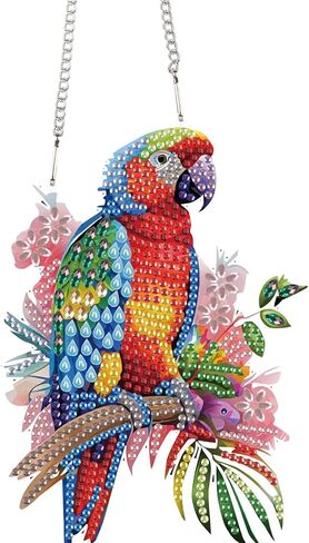 TDFERAN Diamond Painting Pendant DIY A Pair of Owls Diamond Art Decoration Kit Window Pendant, Gem Art Wall Home Window Decoration Adult Digital Painting Women Crafts Hobby in Kuwait