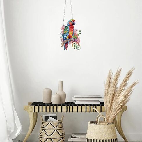 TDFERAN Diamond Painting Pendant DIY A Pair of Owls Diamond Art Decoration Kit Window Pendant, Gem Art Wall Home Window Decoration Adult Digital Painting Women Crafts Hobby in Kuwait