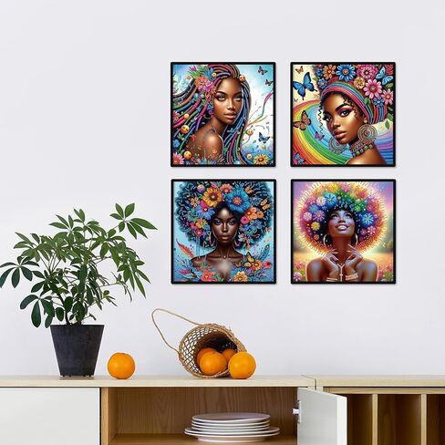 4pcs Diamond Art Painting Kit- Sun Moon Elves, 5D Special Shape Crystal Artificial Diamond Partial Mosaic Handicraft for Beginners, Suitable for Home, Party Decoration, Creative Home Decoration Gifts in Saudi Arabia