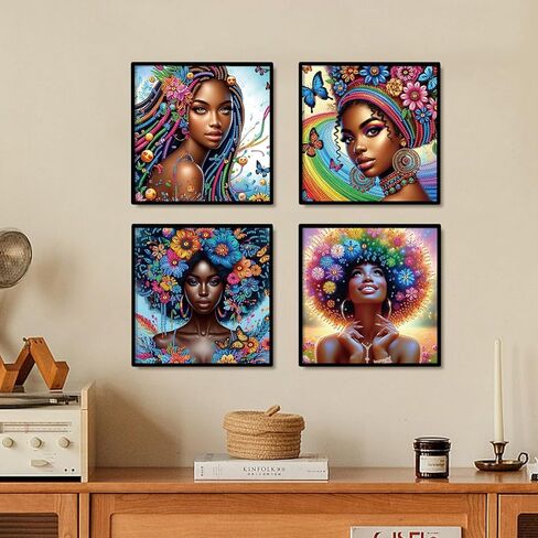 4pcs Diamond Art Painting Kit- Sun Moon Elves, 5D Special Shape Crystal Artificial Diamond Partial Mosaic Handicraft for Beginners, Suitable for Home, Party Decoration, Creative Home Decoration Gifts in Saudi Arabia