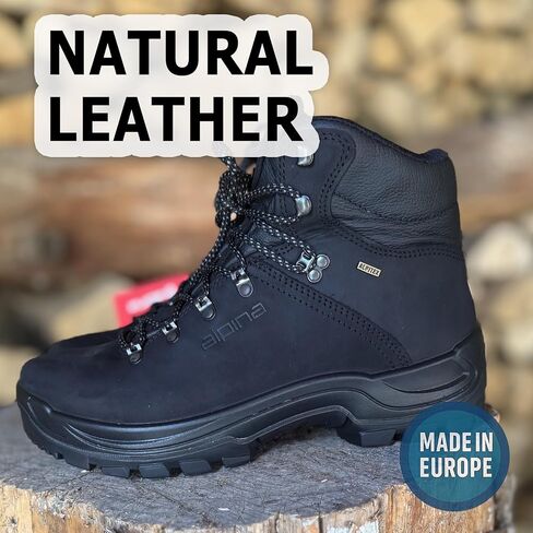 Alpina Tundra Men's Boots | أحذية كاحل جلدية مقاومة للماء | الجلود الممتازة | خفيف الوزن | غشاء التنفس | انزلاق مقاومة | صنع في أوروبا in Kuwait