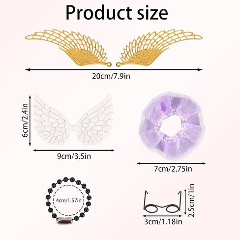 15pcs 7in Desk Goose Outfits, Mini Porch Goose Accessories with Sunglasses Camera Pendant Necklaces Collar Heart Star Gold Chain Fun Clothes Costume Set for Magnetic Table Geese Statue Decor in Saudi Arabia