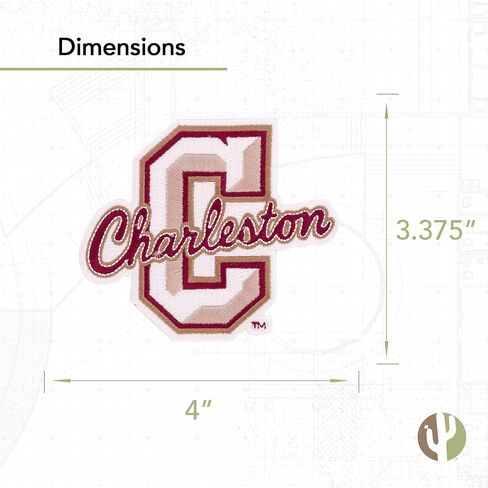 Desert Cactus College of Charleston Patch – Embroidered Iron On/Sew On Applique for Blazers, Jackets, Backpacks, Bags, Hats & Tactical Gear – Charleston Cougars (Patch - Design A) in Saudi Arabia