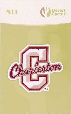 Desert Cactus College of Charleston Patch – Embroidered Iron On/Sew On Applique for Blazers, Jackets, Backpacks, Bags, Hats & Tactical Gear – Charleston Cougars (Patch - Design A) in Saudi Arabia