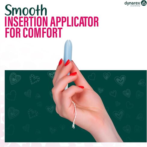 Dynarex Regular Tampons – Bulk Feminine Hygiene Product with Plastic Applicator – 6-Hour Protection – 9 Boxes, 225 Total Tampons in Saudi Arabia