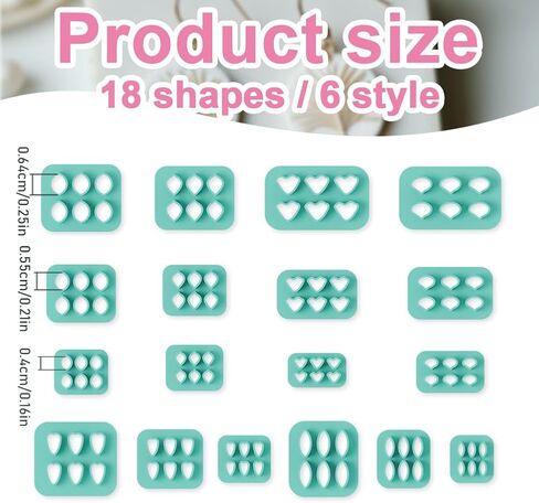 Beinkmake 15pcs Boho Raffia Polymer Clay Clay Clay Clay Macrame Clay Clay Conters Conters Cutter Polymer Clay Cutter لأقراط المجوهر in Saudi Arabia