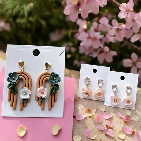 Beinkmake 15pcs Boho Raffia Polymer Clay Clay Clay Clay Macrame Clay Clay Conters Conters Cutter Polymer Clay Cutter لأقراط المجوهر in Saudi Arabia