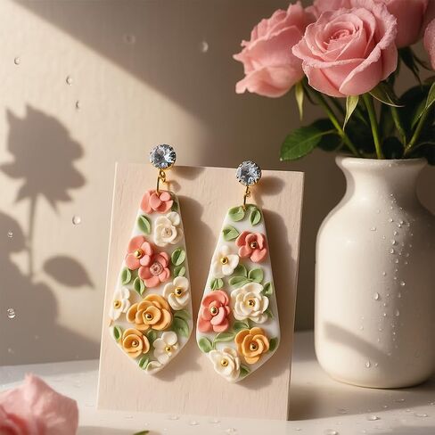 Beinkmake 15pcs Boho Raffia Polymer Clay Clay Clay Clay Macrame Clay Clay Conters Conters Cutter Polymer Clay Cutter لأقراط المجوهر in Saudi Arabia