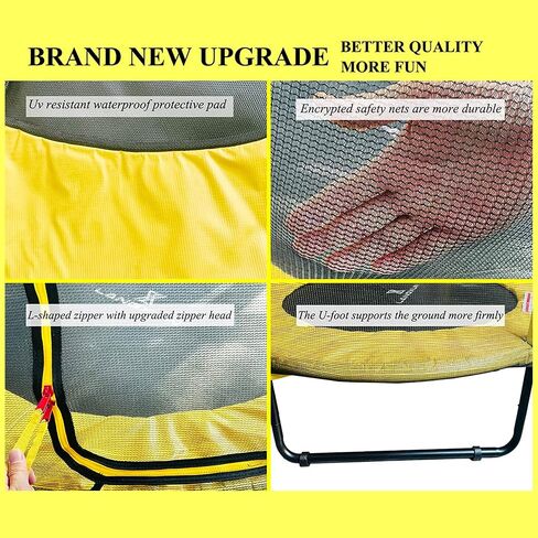 LANGXUN 60" Trampoline for Kids, 5ft Toddler Mini 6-in-1 Trampoline Indoor Outdoor with Swing, Basketball Hoop, Dart Board, Gymnastics Bar, Rings, Christmas Toys Birthday Gifts for Girls Boys Age 1-8 in Saudi Arabia