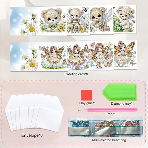JISHSHAY 6 PCS Diamond Painting Greeting Cards Diamond Art Greeting Card Kits 5D Diamond Painting for Adults Birthday Cards Diamond Art for Adults Blank Cards for Holiday Birthday with Envelope Dog in Saudi Arabia