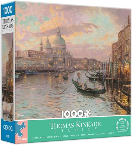 Ceaco - Large Piece Jigsaw Puzzle- Thomas Kinkade - Gingerbread Cottage - Relaxing and Fun Activity for Adults in Saudi Arabia