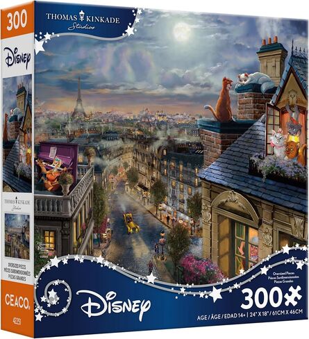 Ceaco - Large Piece Jigsaw Puzzle- Thomas Kinkade - Gingerbread Cottage - Relaxing and Fun Activity for Adults in Saudi Arabia