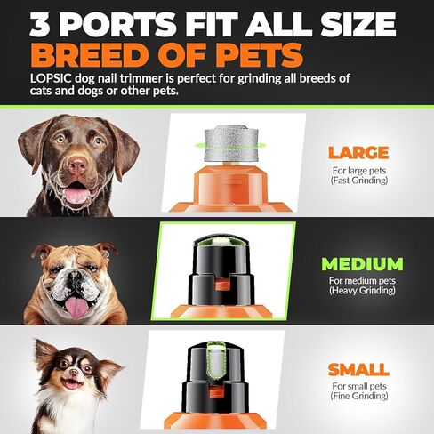 Dog Nail Trimmers with 3 Grinding Wheels Pet Dog Nail Clipper Kit for Large Medium Dogs Cats Small Animal Nail Care Carbon-Black in Saudi Arabia