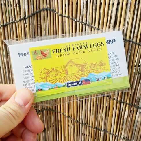 -200pcs- Premium Fresh Farm Eggs Handling Care Instructions Accessories Stickers Labels | Egg Blank Cartons 4 6 12 15 18 30 48 50 Storing Extra Organizer Basket Box Container (200)-L8 in Saudi Arabia