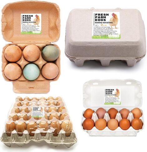 -200pcs- Premium Fresh Farm Eggs Handling Care Instructions Accessories Stickers Labels | Egg Blank Cartons 4 6 12 15 18 30 48 50 Storing Extra Organizer Basket Box Container (200)-L8 in Kuwait