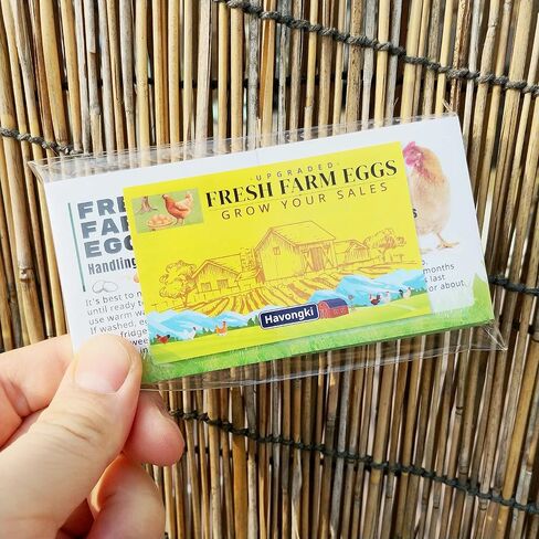 -200pcs- Premium Fresh Farm Eggs Handling Care Instructions Accessories Stickers Labels | Egg Blank Cartons 4 6 12 15 18 30 48 50 Storing Extra Organizer Basket Box Container (200)-L8 in Kuwait