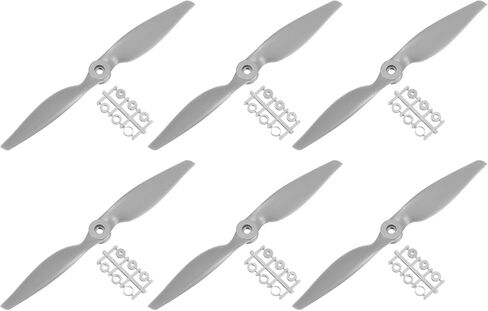 MECCANIXITY 6Pcs 9x4.5 Inch Propeller RC Propellers 2-Vane Blades Props Gray with Adapter Rings for RC Airplane Aircraft Prop Replacement in Saudi Arabia