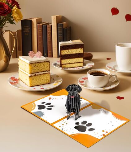 Adorable French Bulldog Pop Up Birthday Card - 3D Cute Dog Party Greeting for Dog Lover, Daughter, Sister, Wife, Mom, Aunt, and More in Saudi Arabia