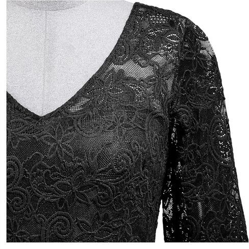 Miusol Women's Elegant v Neck Floral Lace الرسمية الحزب Maxi Dress in Saudi Arabia