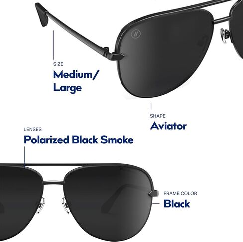 Blenders Eyewear Shadow – Polarized Sunglasses – Modern Aviator-Style, Metal Frames – 100% UV Protection – For Men & Women in Saudi Arabia