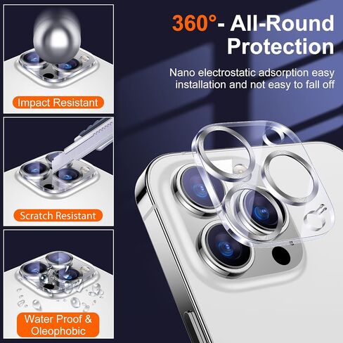 Uniqueme [3 Pack] لـ iPhone 13 / iPhone 13 Mini Camera Lens Protector ، Glass Herged [Case Friends] [إصدار جديد] [مقاوم للخدش] in Kuwait