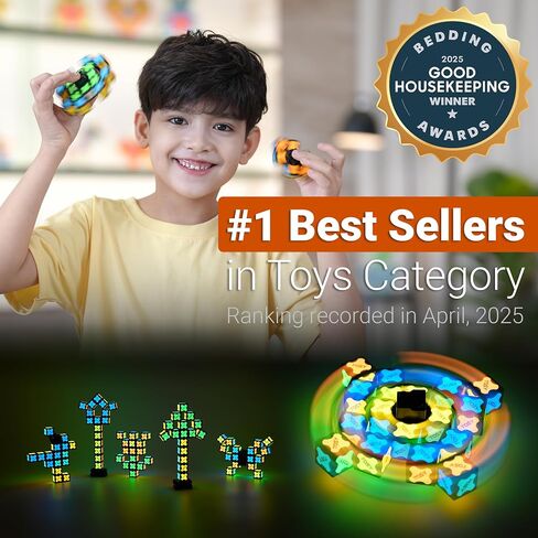 TOSY Magnet Fidget Spinner Mini - 3in1 Toy: Transformable Fidget Spinner with 72 Magnets, Infinity Cube, 2x2 Puzzle Cube for Beginners, Stress Relief for Adults, Easter Birthday Gift (Set of 4) in Kuwait