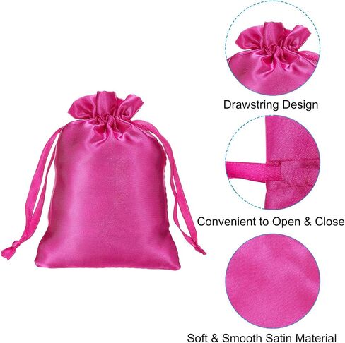 Patikil Satin Bags with Drawstring, 50 Pack 3x4 Inch Wedding Favor Mini Gift Packaging Bags for Birthday Christmas Jewelry Party, Beige in Saudi Arabia