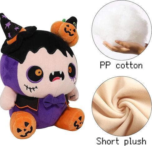 Halloween Pumpkin Witch Plush,Pumpkin Witch Plushies Toys Stuffed Animal Pillows Cute Pumpkin Witch Plushie Doll Toys,Stuffed Animal Pillow Doll Toys Gift for Fans Boys and Girls Birthday Gifts in Saudi Arabia