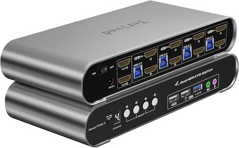 HDMI KVM Switch for 2 Computers 1 HDMI Monitor USB 3.0 8K@60Hz 4K144Hz with Remote in Kuwait