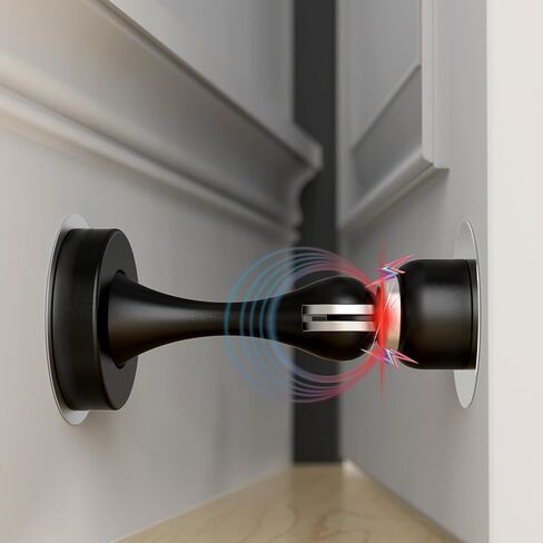 OMHOME MAGNECT DOOR Stop Pack White Pack من 4 صيد الباب المغناطيسي الناعم ، سدادات الأبواب المغناطيسية لأسفل الباب ، ومحلول عملي ، ولا حفر مع وسادات لاصقة ذاتية 3 أمتار لعقد أبواب عريضة بأمان in Saudi Arabia