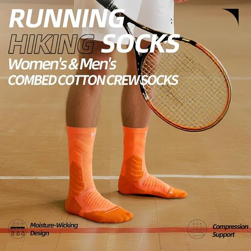 Men's sports crew socks,arch support,grip athletic socks,socks for basketball and tennis,3 pack,black compression sock in Kuwait