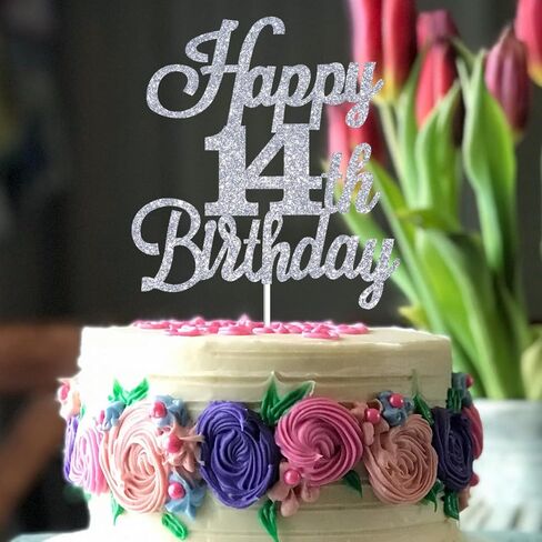 Happy 25th Birthday Cake Toppers Silver Glitter, Cheers to 25 Years Old Bday Decoration 25th Anniversary Cake Topper, Twenty-five Theme Cake Decorations for Birthday Anniversary Party in Saudi Arabia