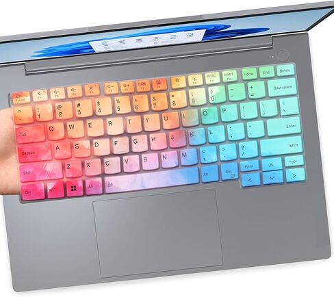 2 PCS Keyboard Cover for 2024 2023 Lenovo ThinkBook 14 G6 G6+ G7 14" Keyboard Skin-HotBlue+Clear in Kuwait
