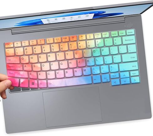 2 PCS Keyboard Cover for 2024 2023 Lenovo ThinkBook 14 G6 G6+ G7 14" Keyboard Skin-HotBlue+Clear in Kuwait