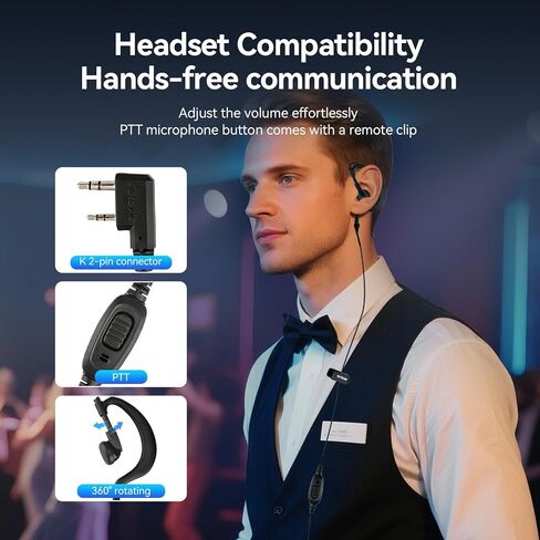 Retevis RT17 Walkie Talkies for Adults, Heavy Duty Walkie Talkies with Earpiece, with 6 Way Multi Gang Charger, 2 Way Radio Long Range for School Security Warehousing Retail Clinic (6 Pack) in Kuwait