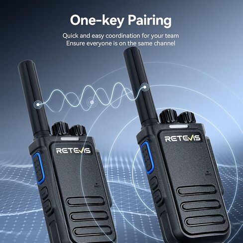Retevis RT17 Walkie Talkies for Adults, Heavy Duty Walkie Talkies with Earpiece, with 6 Way Multi Gang Charger, 2 Way Radio Long Range for School Security Warehousing Retail Clinic (6 Pack) in Kuwait