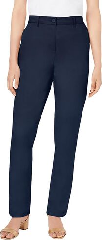 Jessica London Women's Plus Size Casual Stretch Straight Leg Chino Pants in Kuwait