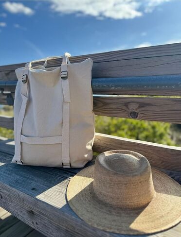 Large Beach Tote - Women's Travel Tote with Hat Holder - Perfect for Vacation (Beige) in Saudi Arabia